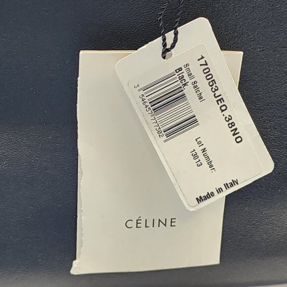 Celine Phoebe Triptyque Leather Shoulder Bag Satchel Black - New $3800 - Picture 12 of 15